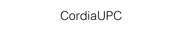CordiaUPC font preview