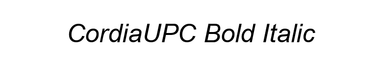 CordiaUPC Bold Italic font preview