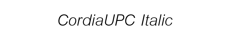 CordiaUPC Italic font preview