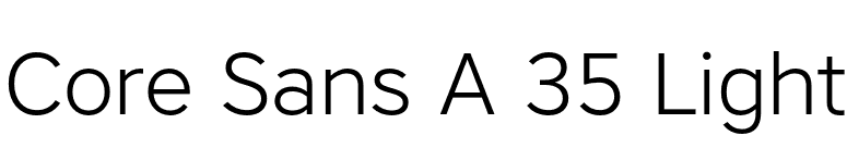 Core Sans A 35 Light font preview