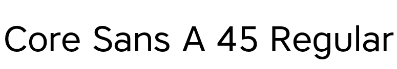 Core Sans A 45 Regular font preview