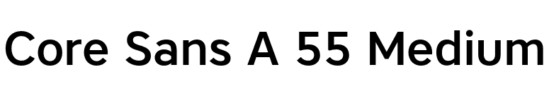 Core Sans A 55 Medium font preview