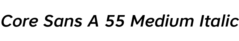 Core Sans A 55 Medium Italic font preview