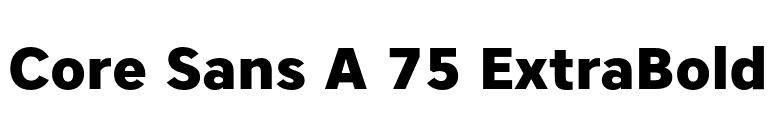 Core Sans A 75 ExtraBold font preview