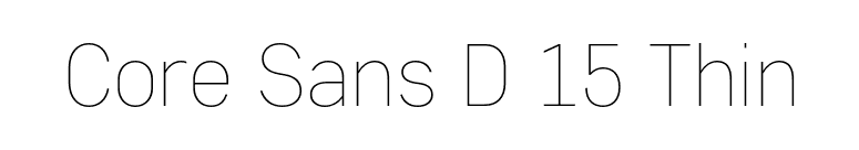 Core Sans D 15 Thin font preview