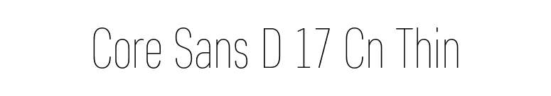 Core Sans D 17 Cn Thin font preview