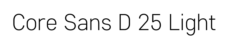 Core Sans D 25 Light font preview