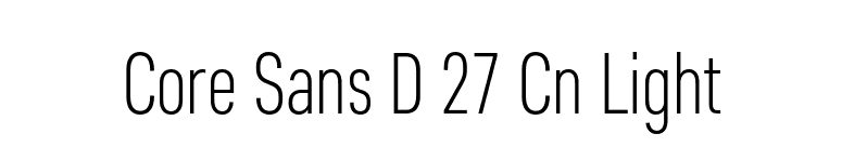Core Sans D 27 Cn Light font preview