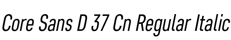 Core Sans D 37 Cn Regular Italic font preview