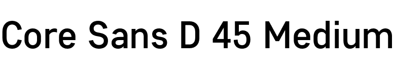 Core Sans D 45 Medium font preview