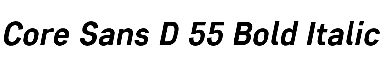 Core Sans D 55 Bold Italic font preview