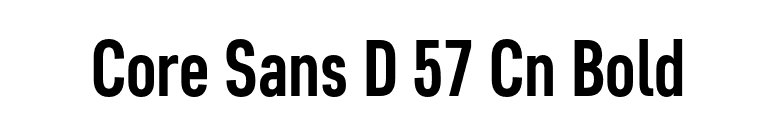 Core Sans D 57 Cn Bold font preview