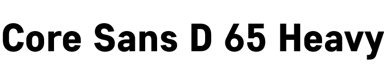 Core Sans D 65 Heavy font preview