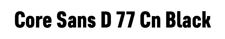 Core Sans D 77 Cn Black font preview