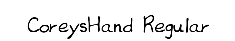 CoreysHand Regular font preview