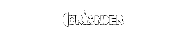 Coriander font preview