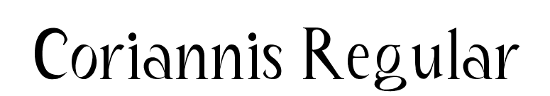 Coriannis Regular font preview