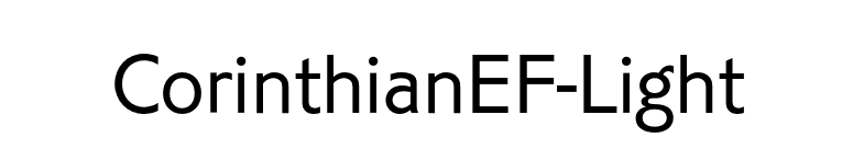 CorinthianEF-Light font preview