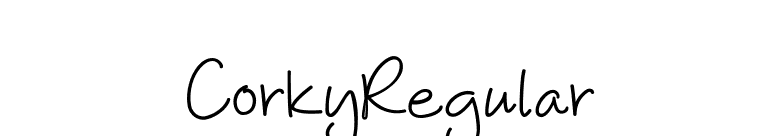 CorkyRegular font preview