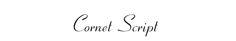 Cornet Script font preview