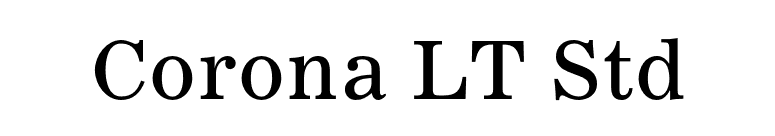 Corona LT Std font preview