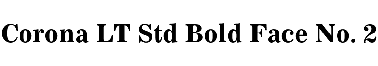 Corona LT Std Bold Face No. 2 font preview