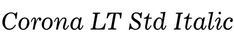 Corona LT Std Italic font preview
