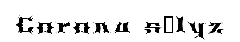 Corona s￿lyz font preview
