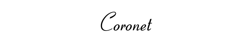 Coronet font preview