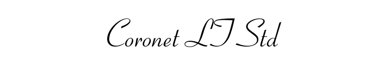 Coronet LT Std font preview