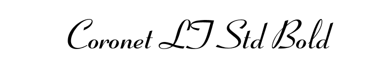 Coronet LT Std Bold font preview