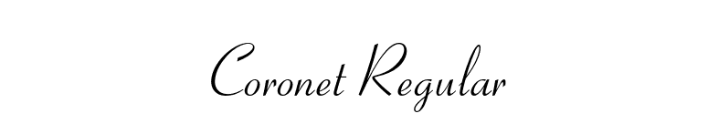 Coronet Regular font preview