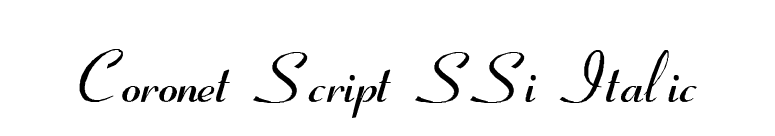 Coronet Script SSi Italic font preview