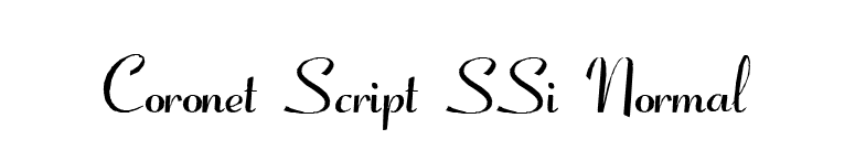 Coronet Script SSi Normal font preview