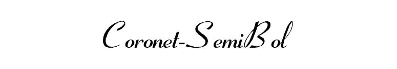 Coronet-SemiBol font preview