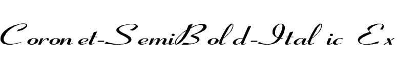 Coronet-SemiBold-Italic Ex font preview