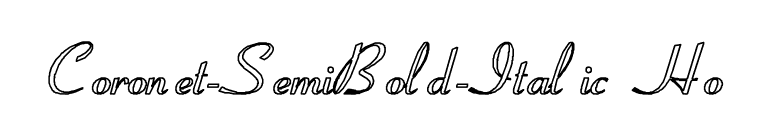 Coronet-SemiBold-Italic Ho font preview