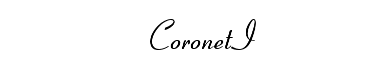CoronetI font preview