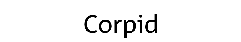 Corpid font preview