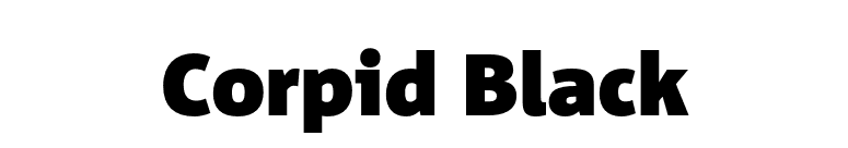 Corpid Black font preview
