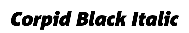 Corpid Black Italic font preview