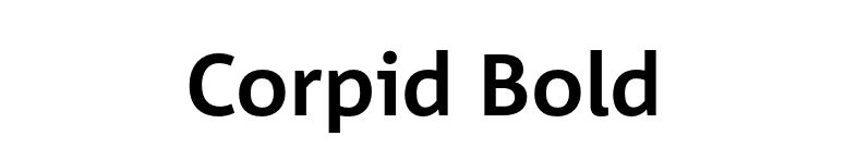 Corpid Bold font preview