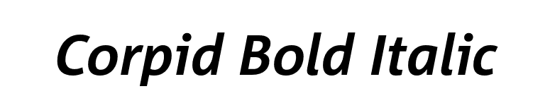 Corpid Bold Italic font preview