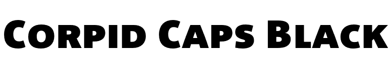 Corpid Caps Black font preview