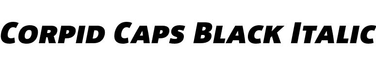 Corpid Caps Black Italic font preview