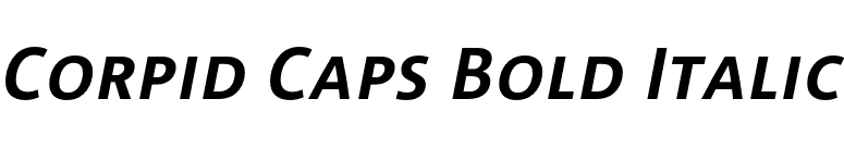 Corpid Caps Bold Italic font preview