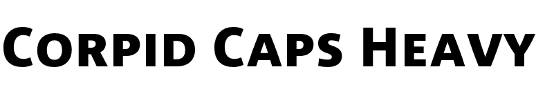 Corpid Caps Heavy font preview