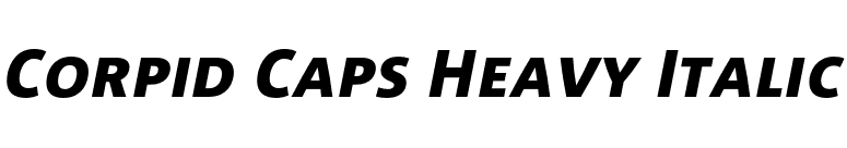 Corpid Caps Heavy Italic font preview