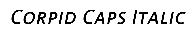 Corpid Caps Italic font preview