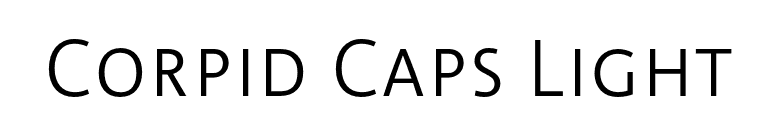 Corpid Caps Light font preview